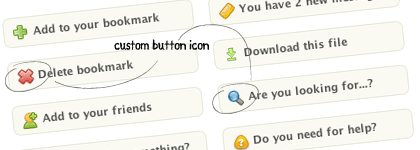Beautiful CSS buttons with icon set