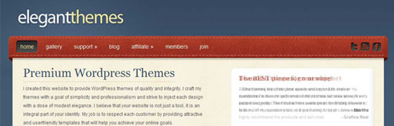 Visit ElegantThemes Premium Wordpress Themes