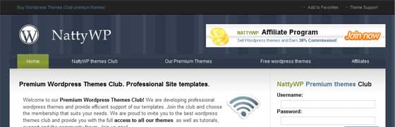 Visit NattyWP Premium Wordpress Themes